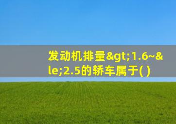 发动机排量>1.6~≤2.5的轿车属于( )